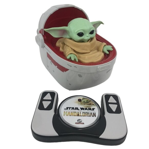 Star Wars Mandalorian 9" Grogu Baby Yoda Hover Pram Remote Radio Control Video - Picture 1 of 13
